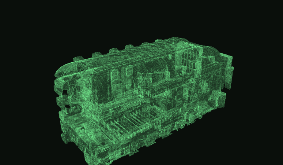 3D-Scan der Kirche St. Gumbertus